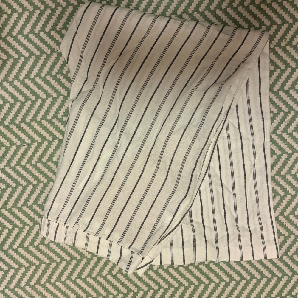 Old Navy Cream and Black Striped Trousers